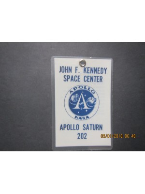 Apollo Saturn 202 Badge # 298 With Dr. Debus Invitation