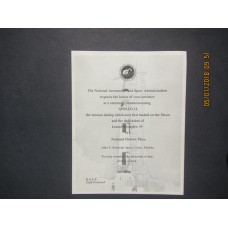 NASA 5 Year Apollo 11 Ceremony Invitation 
