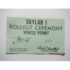 NASA Skylab 1 Rollout Ceremony Vehicle Permit #1827